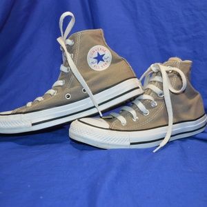Converse Hi tops Gray Gently worn Mens 4 Women 6